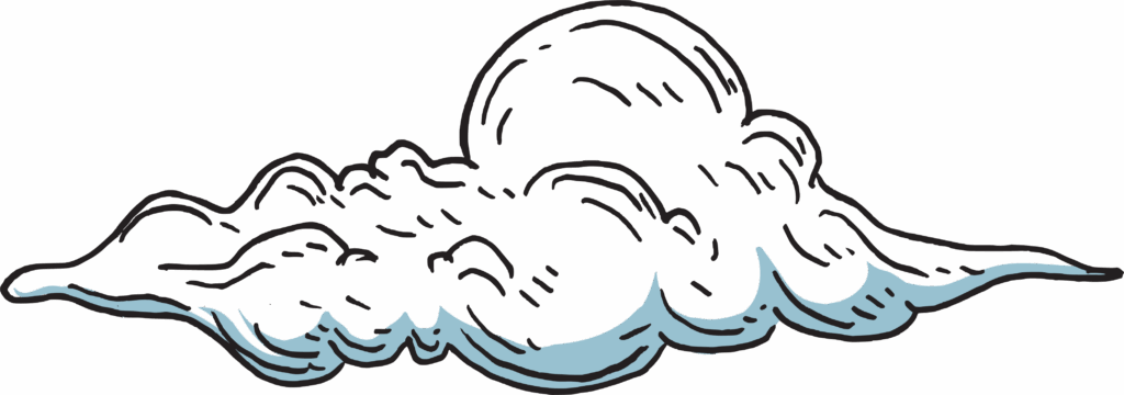 hand drawn cloud element